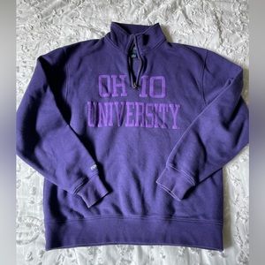 Ohio university OU Purple quarter zip pull over size medium SKU 61